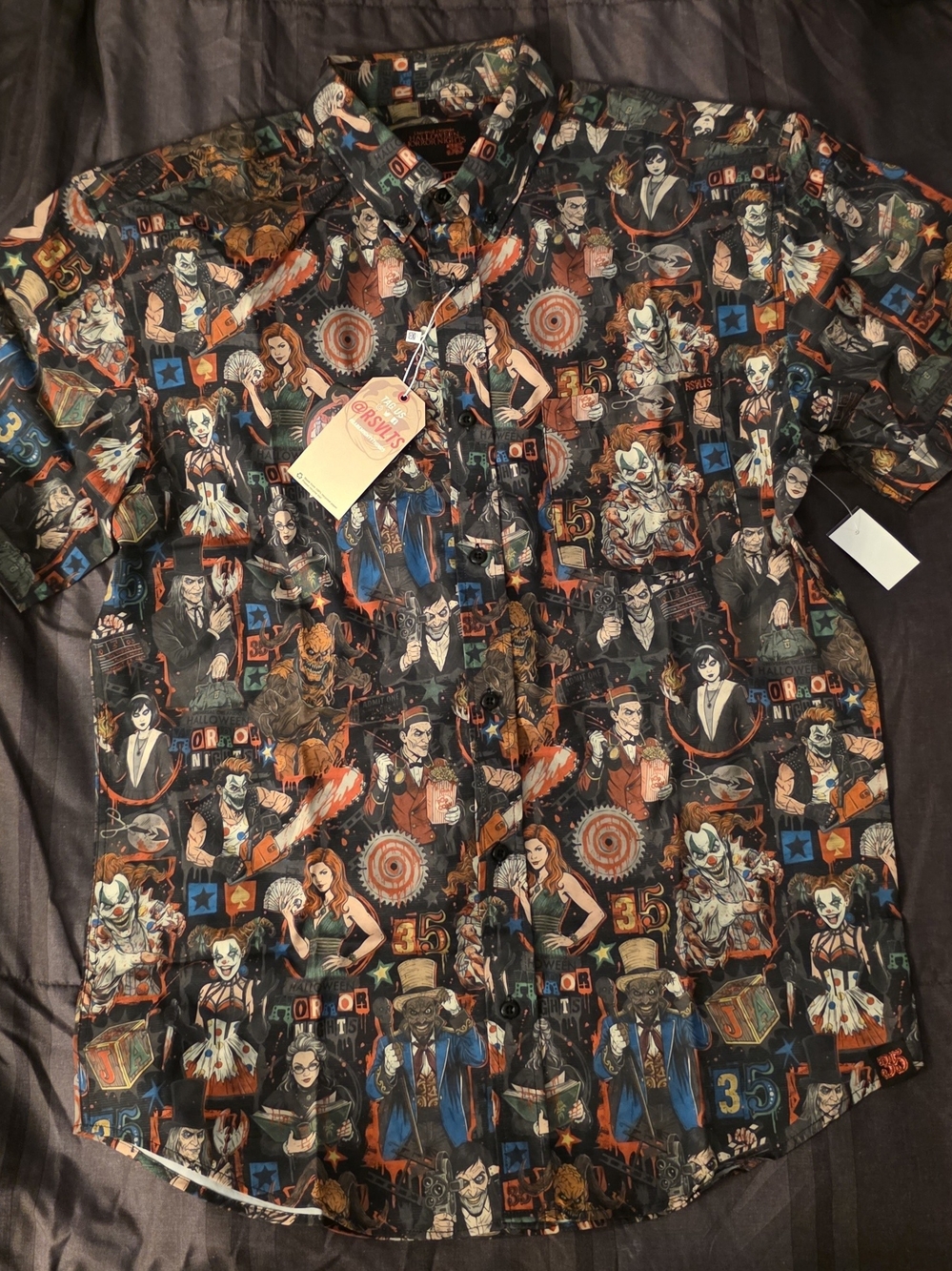 Halloween Horror Nights 2026 Icons Button-Up RSVLTS
